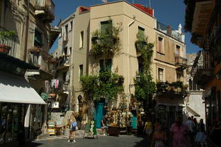 Straat in Taormina